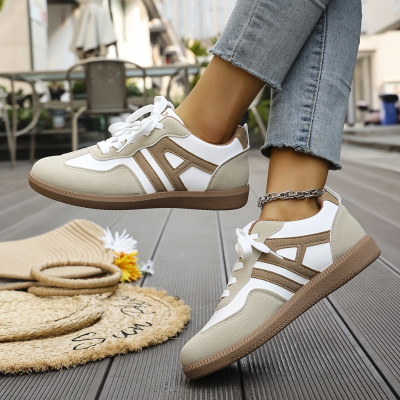 Clara - Zapatillas deportivas de mujer con cordones y suela