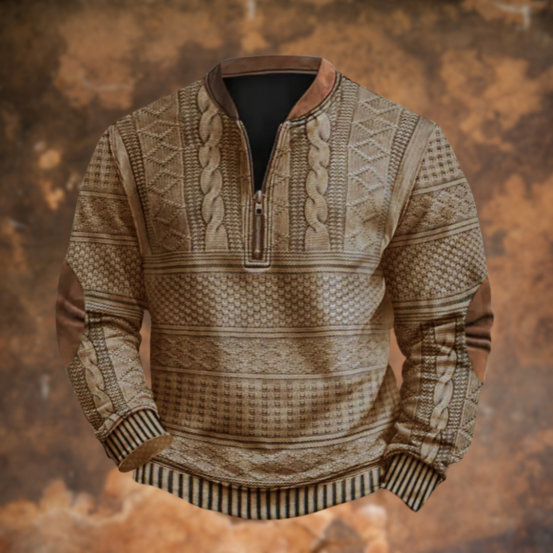 Ernesto - Jersey de punto para hombre con media cremallera