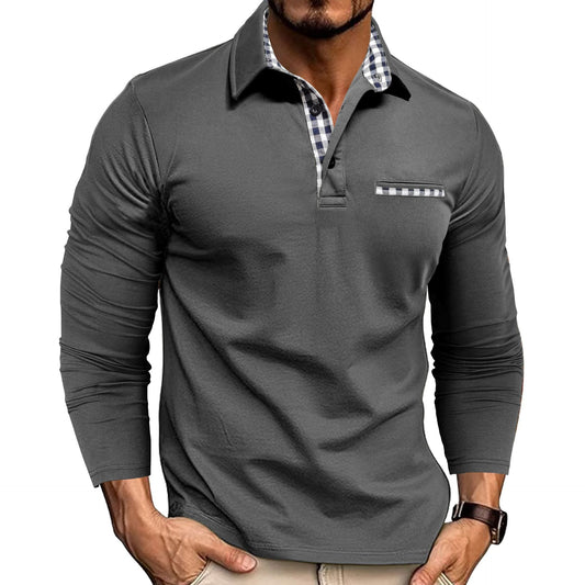 Adrián – Polo Casual de Manga Larga para Hombre