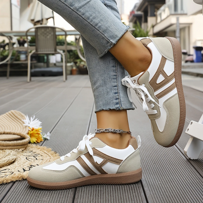 Clara - Zapatillas deportivas de mujer con cordones y suela