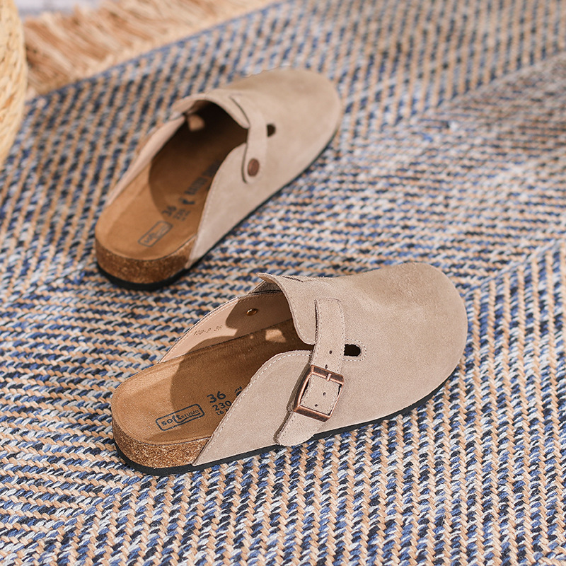 Elena - Zuecos unisex de serraje con suela ergonómica