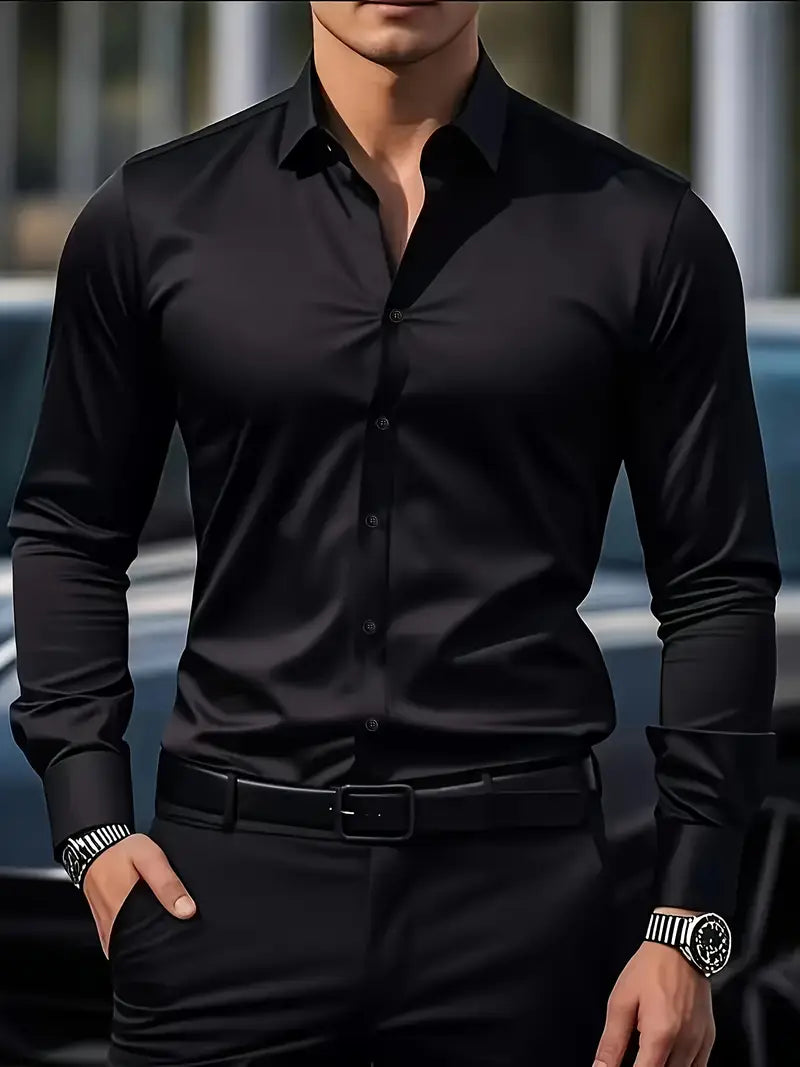 Gabriel - Camisa de hombre manga larga slim fit