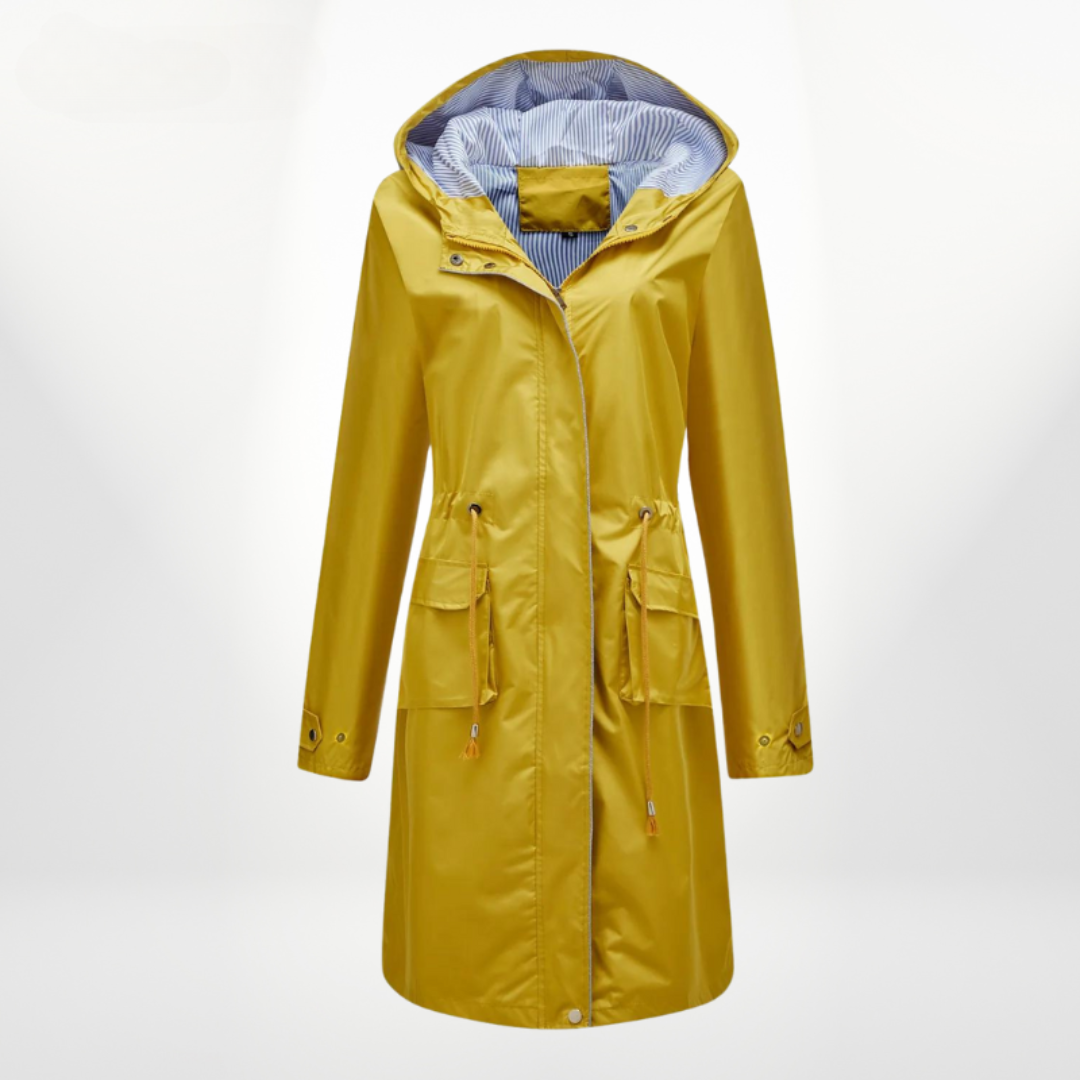 Victoria – Gabardina larga con capucha para mujer