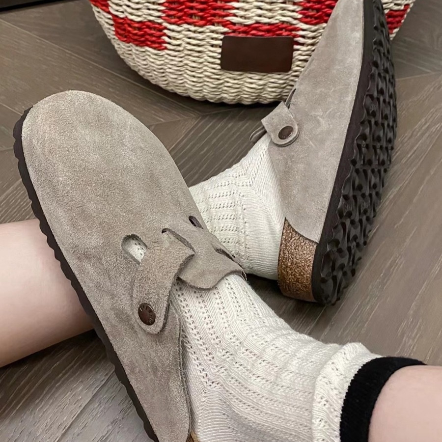 Elena - Zuecos unisex de serraje con suela ergonómica