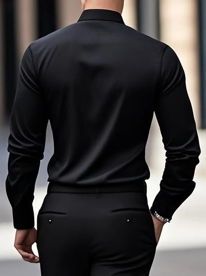 Gabriel - Camisa de hombre manga larga slim fit