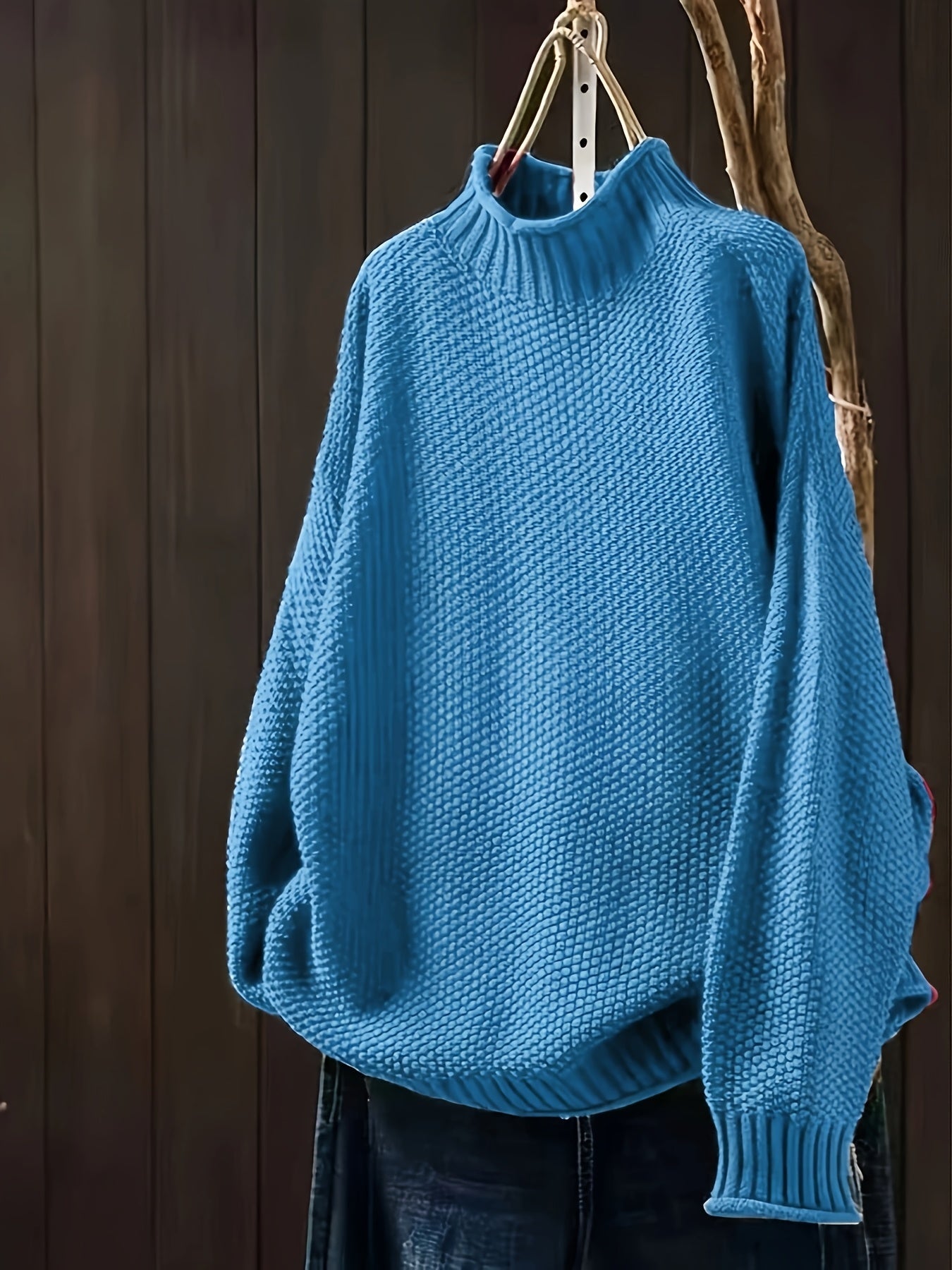 Aurora - Jersey de punto grueso para mujer con cuello alto