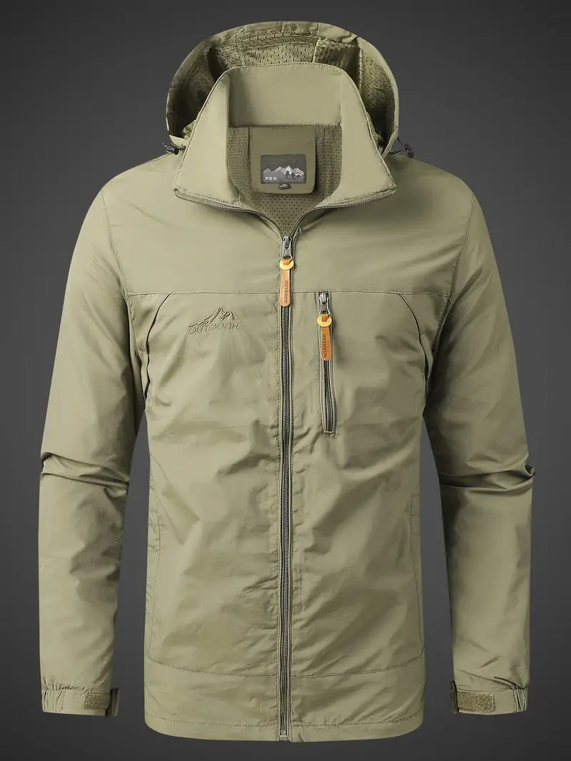 Raúl - Chaqueta impermeable de hombre con capucha