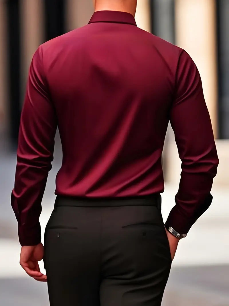 Gabriel - Camisa de hombre manga larga slim fit