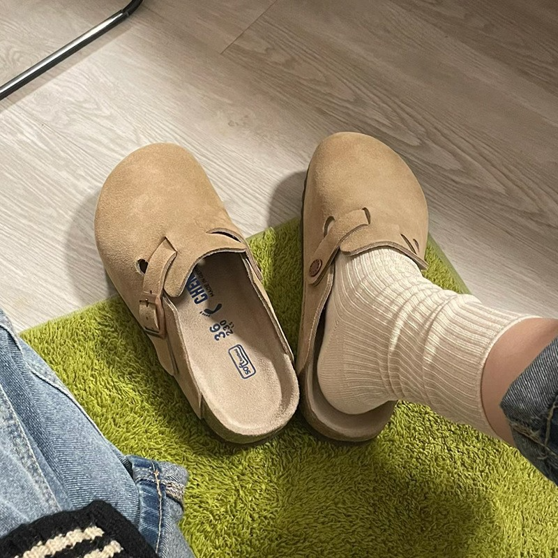 Elena - Zuecos unisex de serraje con suela ergonómica