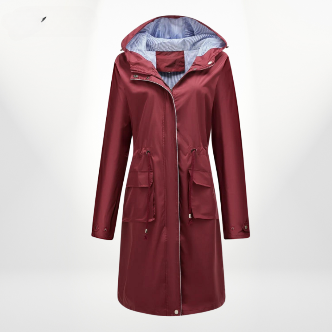 Victoria – Gabardina larga con capucha para mujer
