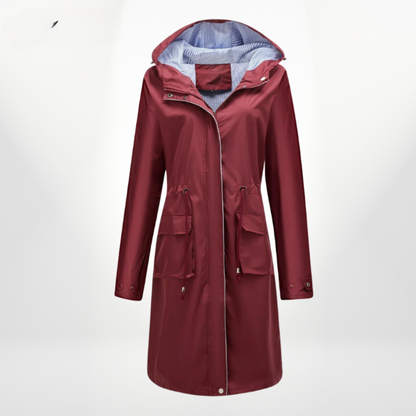 Victoria – Gabardina larga con capucha para mujer