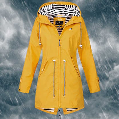 Marina - Abrigo impermeable de mujer con capucha