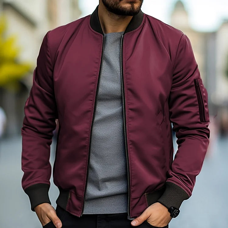 Leonardo - Chaqueta bomber satinada para hombre