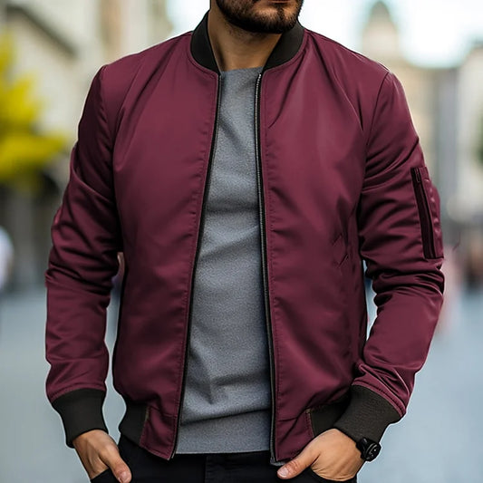 Leonardo - Chaqueta bomber satinada para hombre