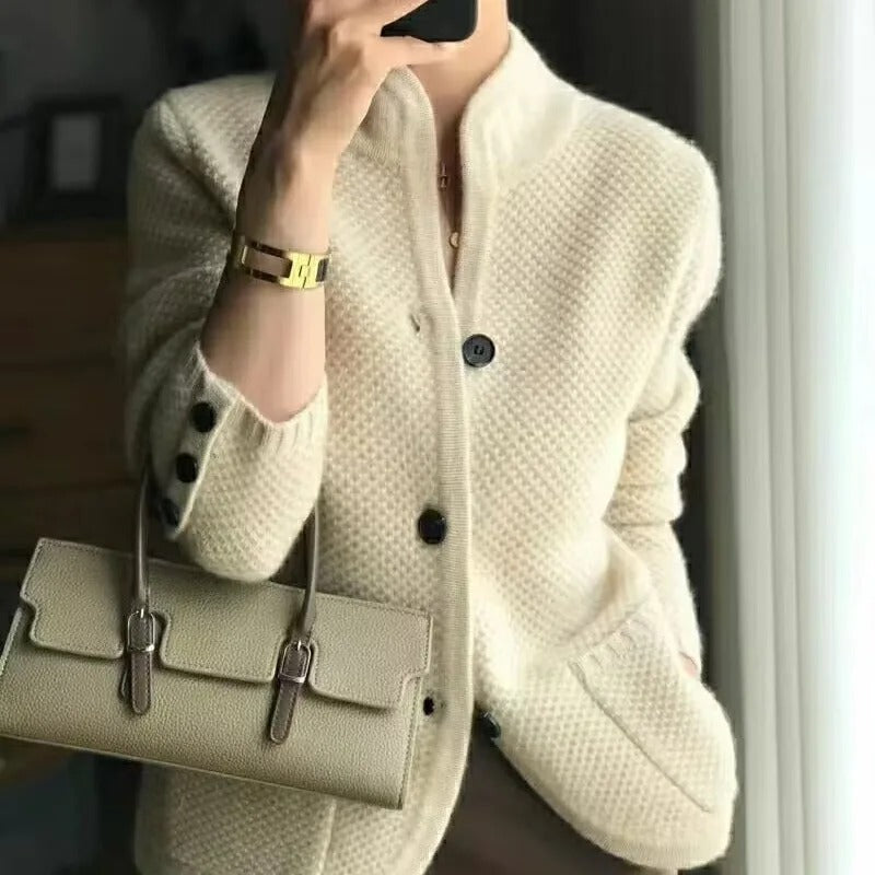 Laura - Cárdigan de punto con botones para mujer