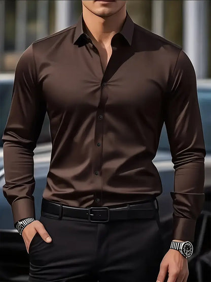 Gabriel - Camisa de hombre manga larga slim fit
