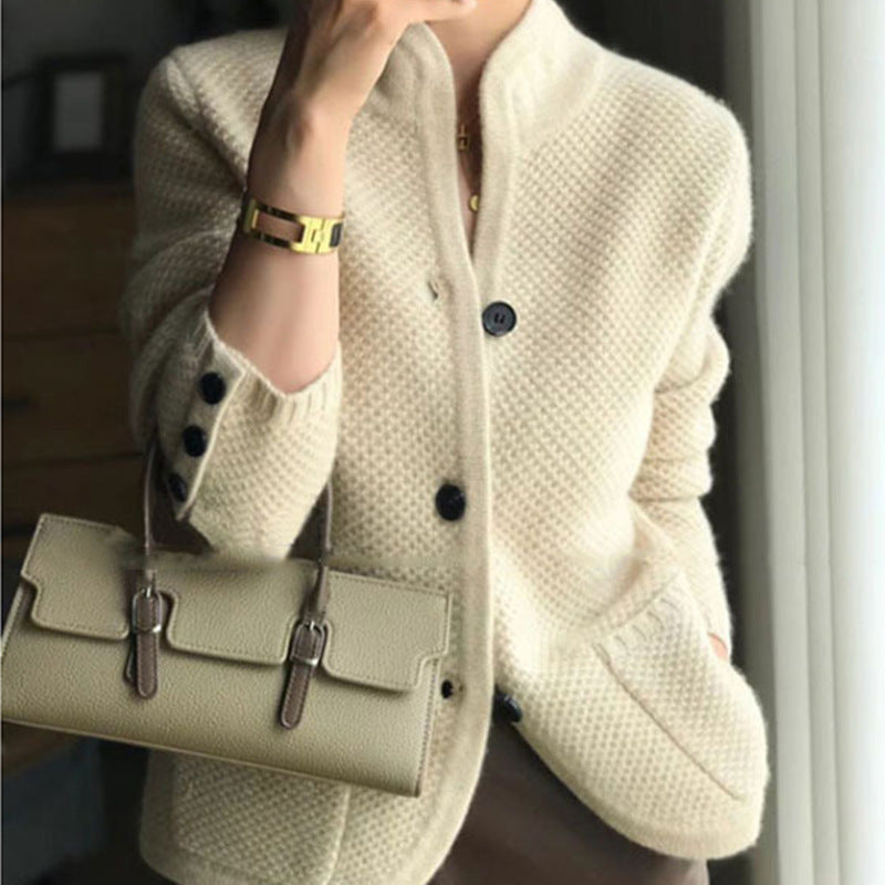 Elena - Cárdigan de punto para mujer con botones