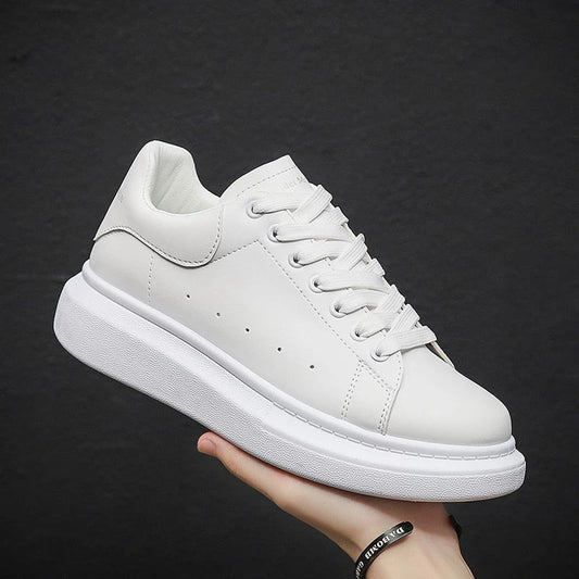 Mateo - Zapatillas deportivas unisex blancas con suela gruesa