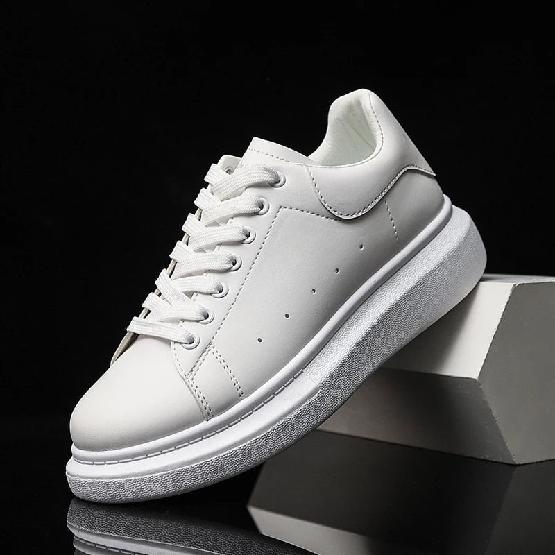 Mateo - Zapatillas deportivas unisex blancas con suela gruesa