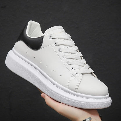 Mateo - Zapatillas deportivas unisex blancas con suela gruesa