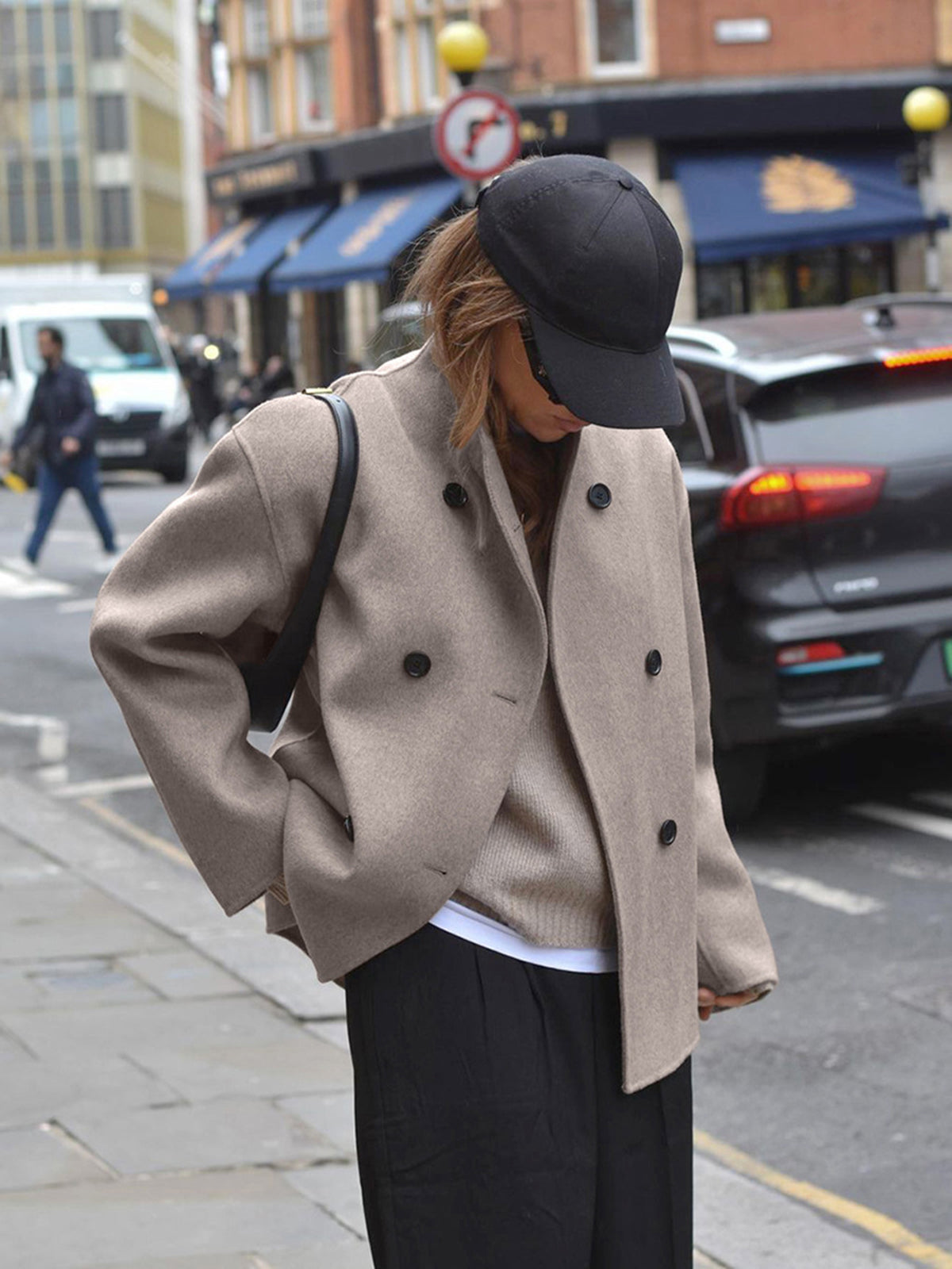 Amelia - Abrigo de lana corto mujer elegante otoño invierno