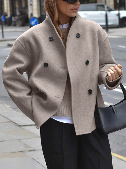 Amelia - Abrigo de lana corto mujer elegante otoño invierno