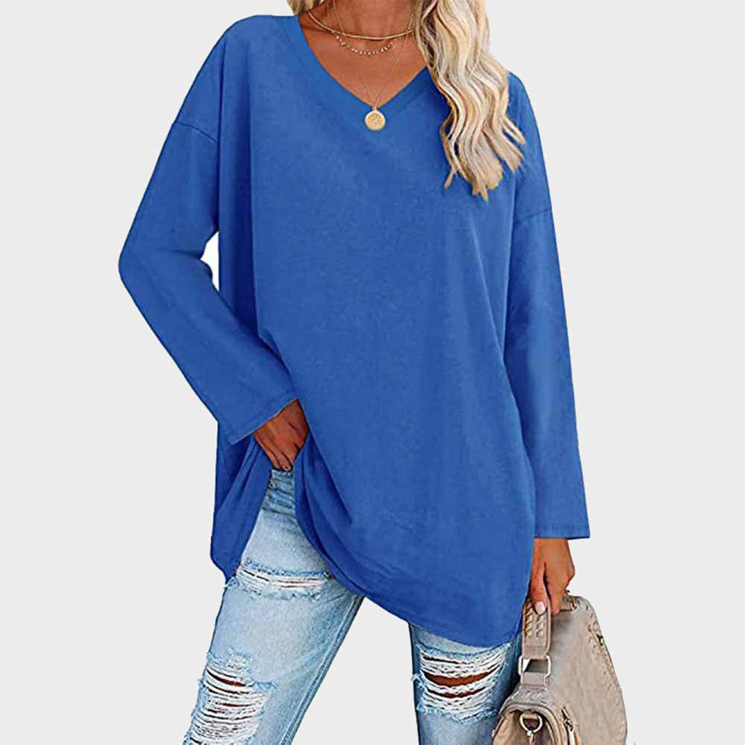 Andrea - Blusa oversize de manga larga para mujer