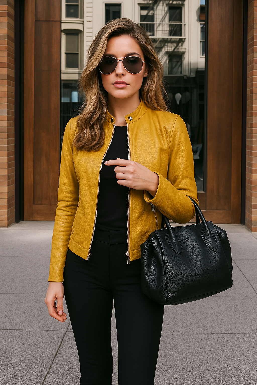 Silvia | Chaqueta de cuero trendy para mujeres