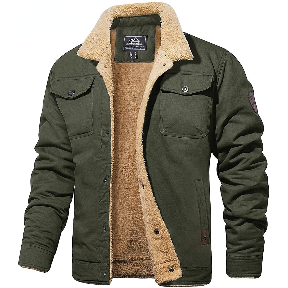 Andrés - Chaqueta con forro de borrego para hombre