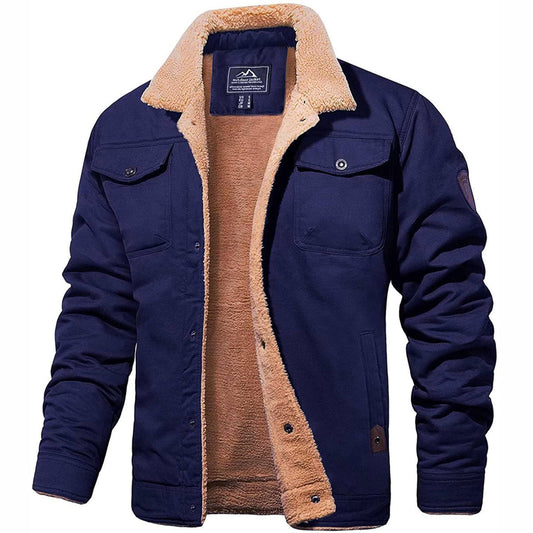 Leonardo - Chaqueta de invierno para hombre con forro de borreguillo