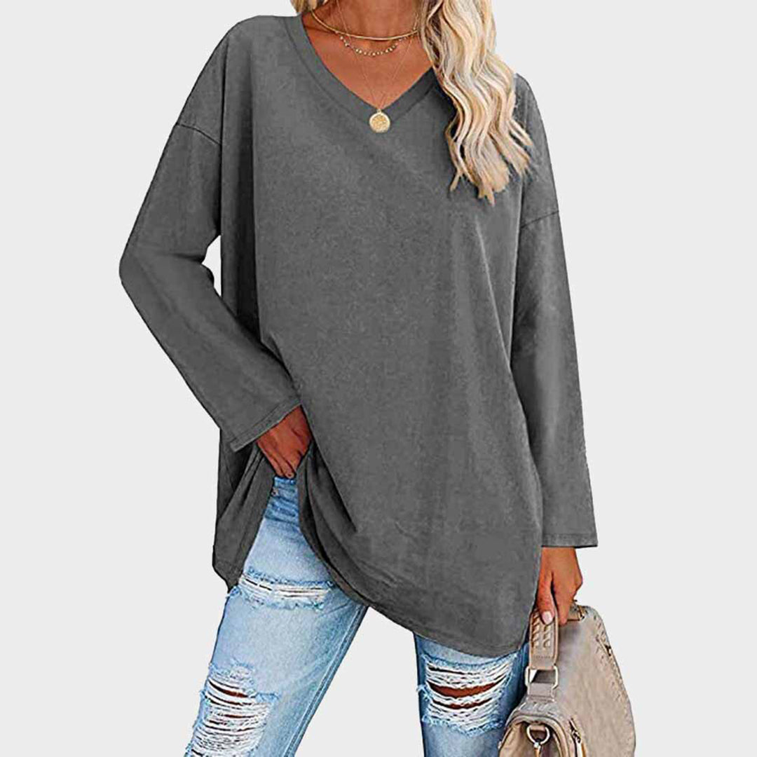 Andrea - Blusa oversize de manga larga para mujer