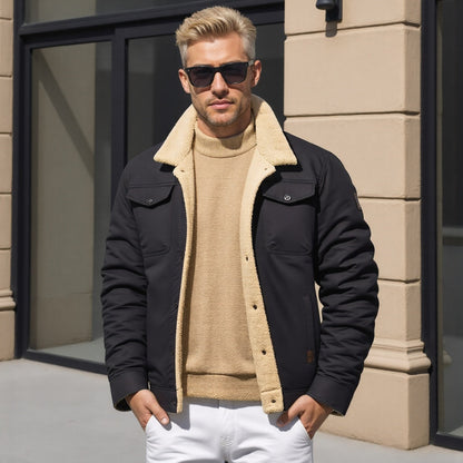 Andrés - Chaqueta con forro de borrego para hombre