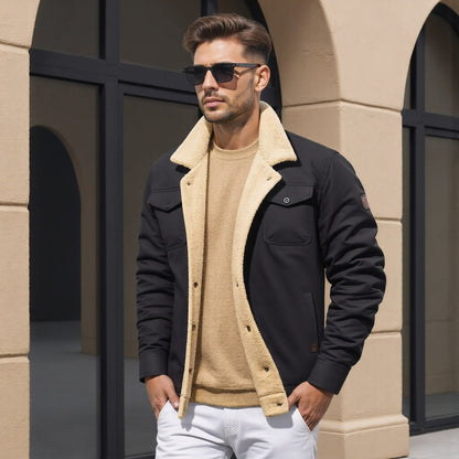 Andrés - Chaqueta con forro de borrego para hombre