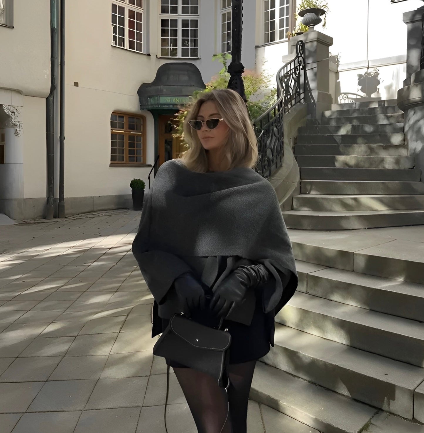 Aurora - Poncho elegante con manga amplia mujer