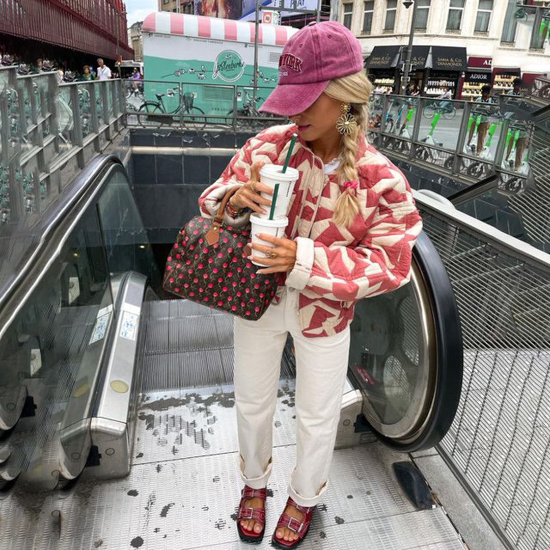 Lucia - Chaqueta estampada con botones frontales mujer