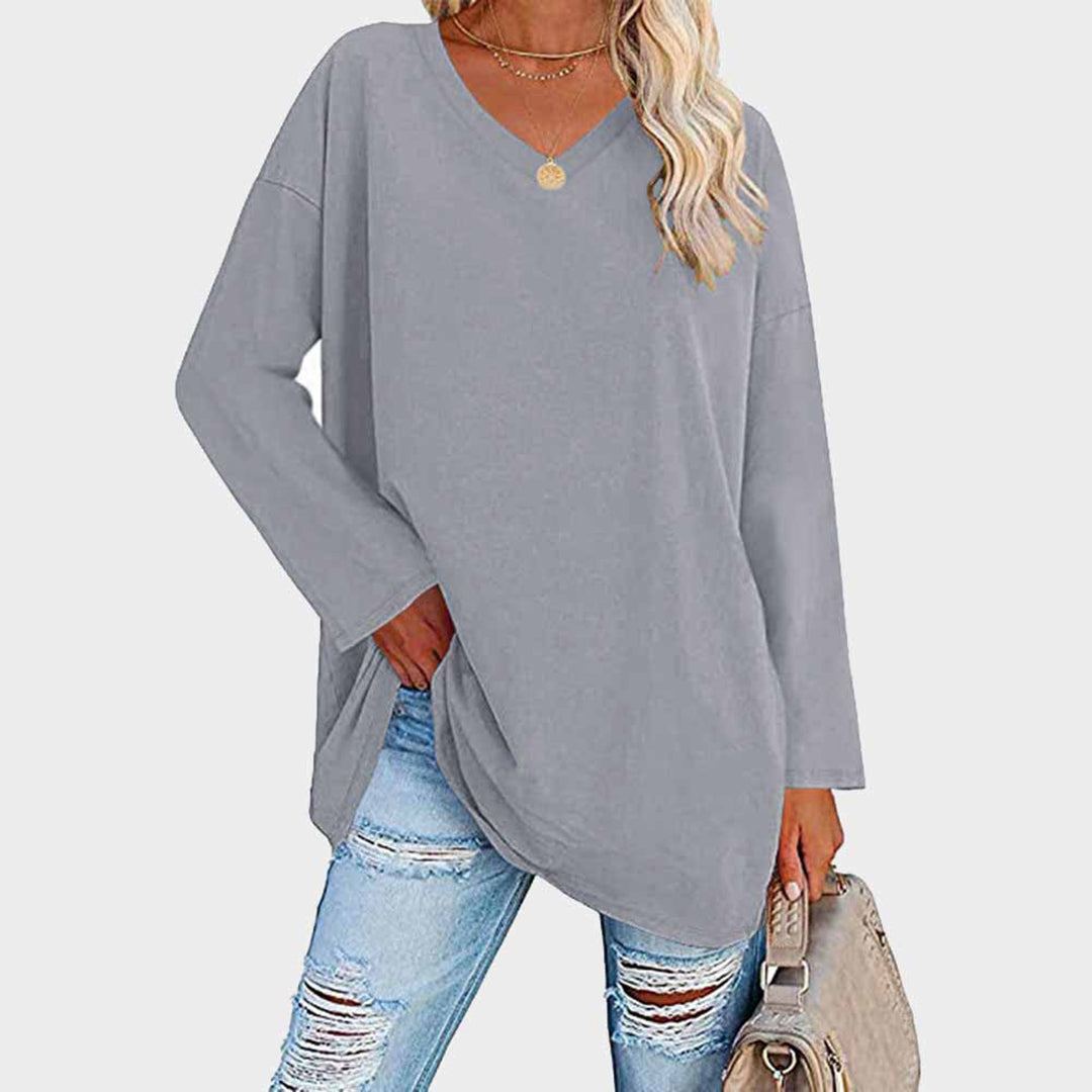 Andrea - Blusa oversize de manga larga para mujer