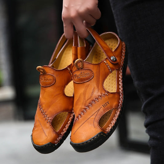 Héctor - Zapatos de hombre de cuero con aberturas
