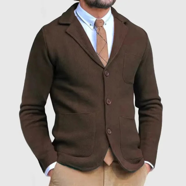 Leon - Suéter para hombre con media cremallera