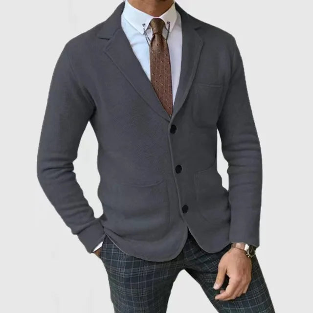 Leon - Suéter para hombre con media cremallera