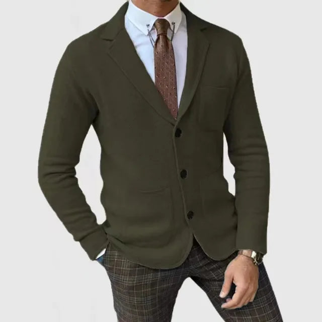 Leon - Suéter para hombre con media cremallera