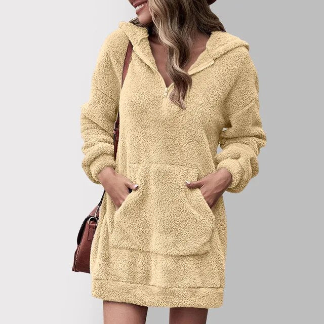 Lucía - Sudadera vestido de mujer con capucha