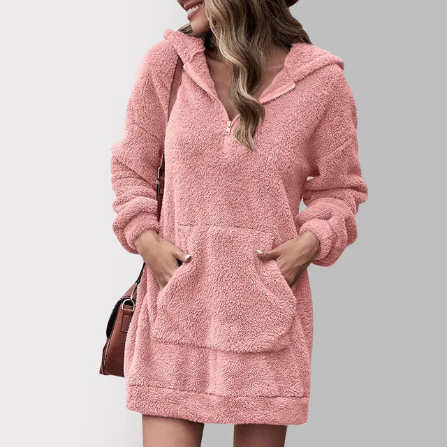 Lucía - Sudadera vestido de mujer con capucha