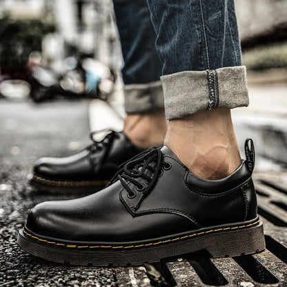 Javier - Zapatos de hombre de cuero con cordones y suela cosida