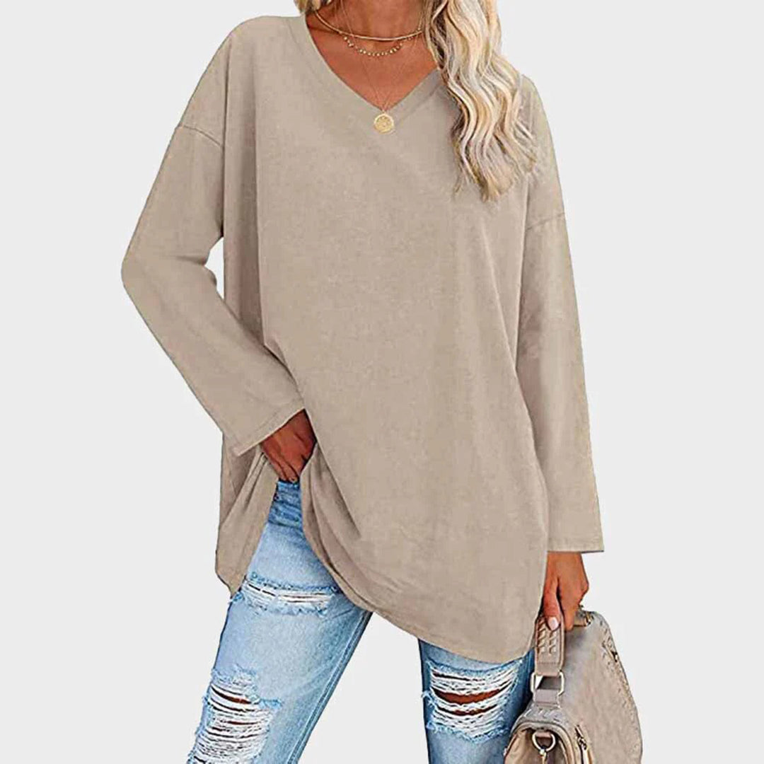 Andrea - Blusa oversize de manga larga para mujer