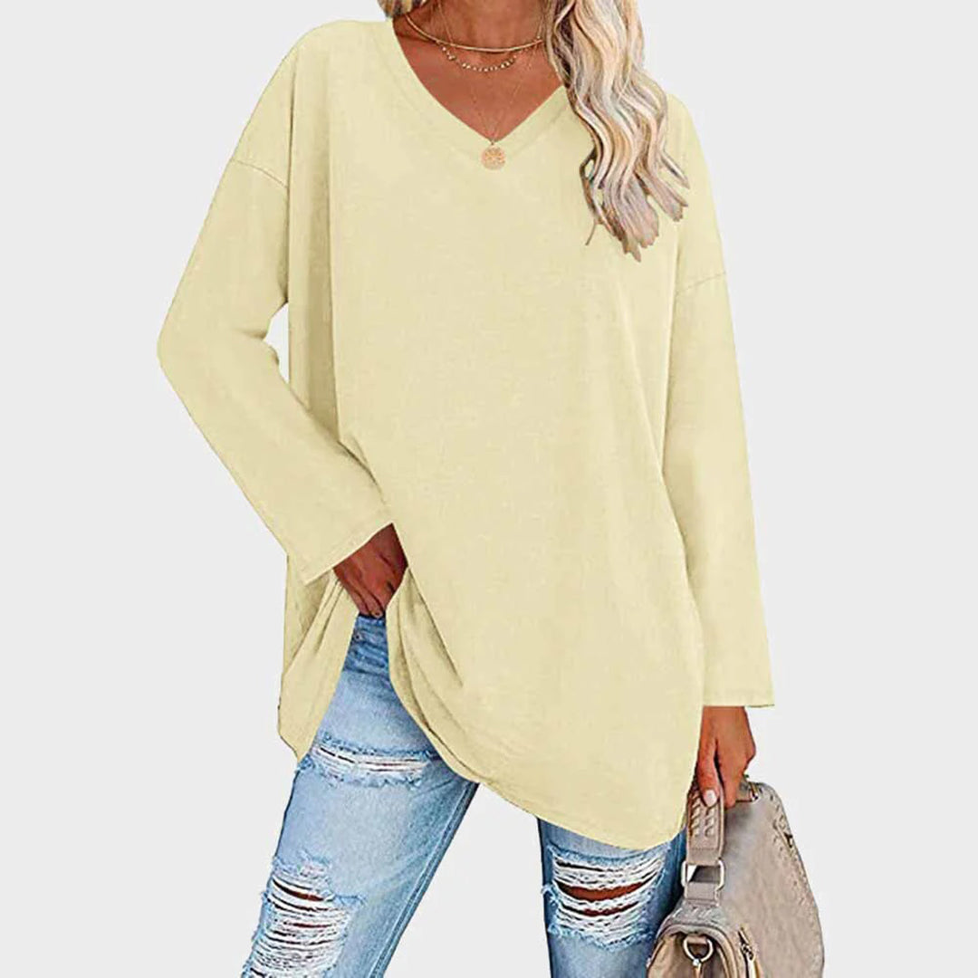 Andrea - Blusa oversize de manga larga para mujer