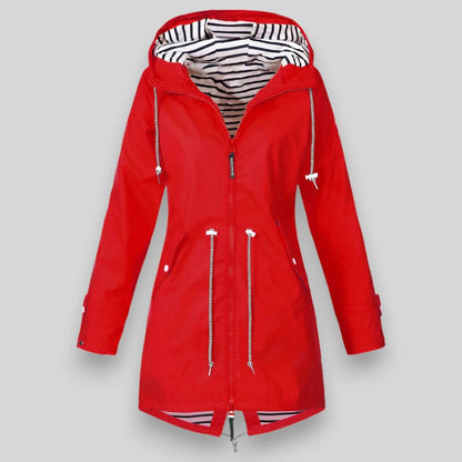 Claudia - Chaqueta impermeable de mujer con capucha ajustable