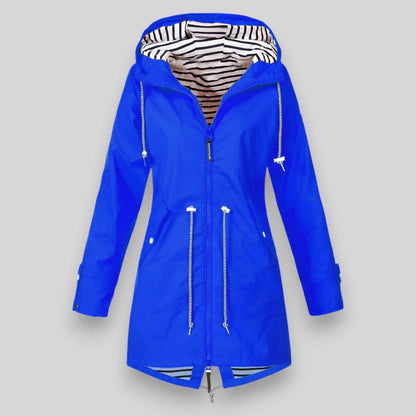 Claudia - Chaqueta impermeable de mujer con capucha ajustable