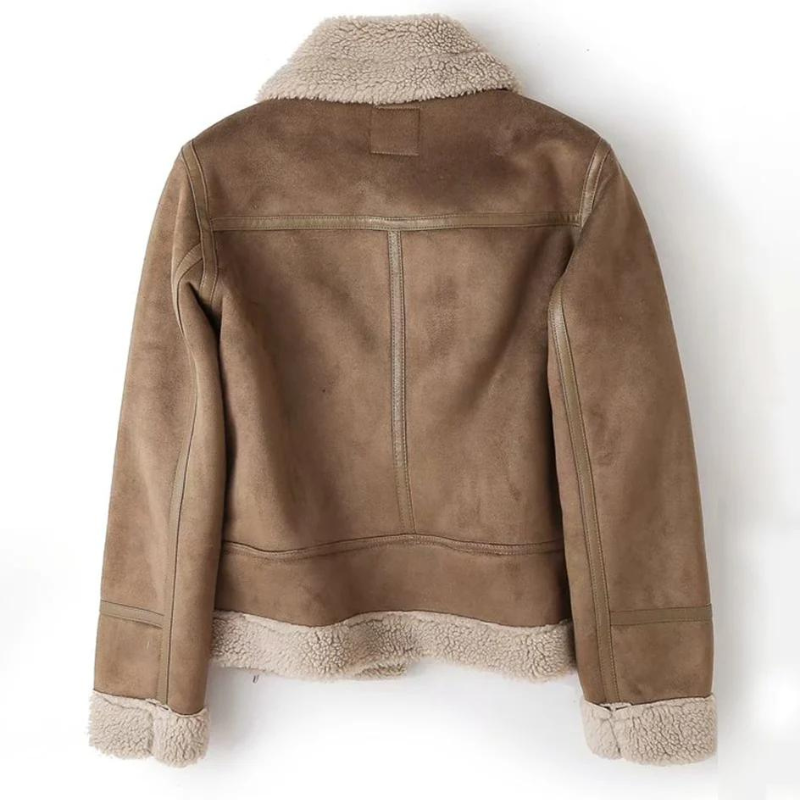 Camila - chaqueta de mujer efecto ante con forro de borrego
