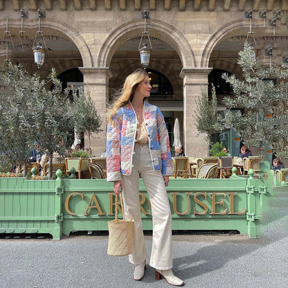 Lucia - Chaqueta estampada con botones frontales mujer