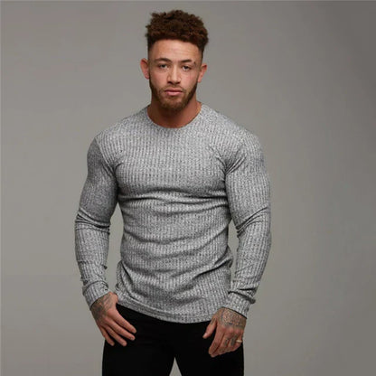Marco - Camiseta blanca de manga larga para hombre